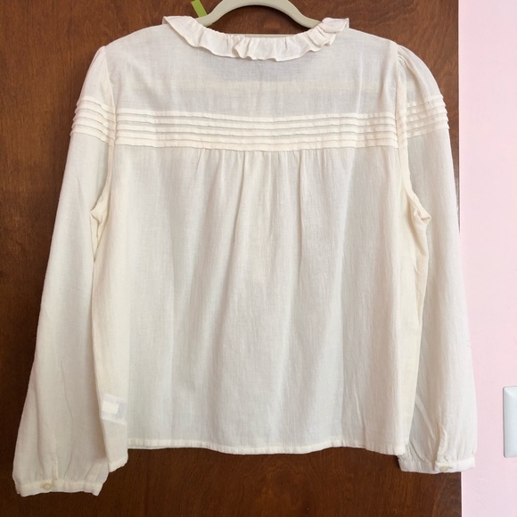 Madewell Cream Blouse Size L - Picture 2 of 3